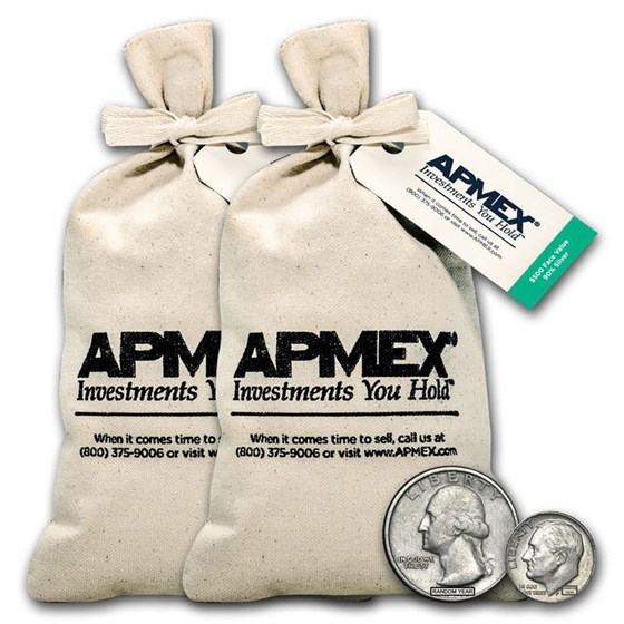 90% Silver Coins - $1,000 Face Value Bag 90% Silver Coins - $1,000 Face Value Bag